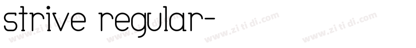 strive regular字体转换